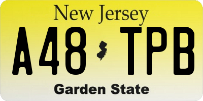 NJ license plate A48TPB