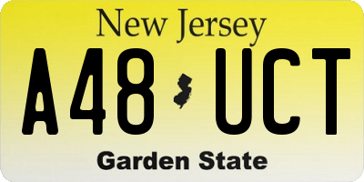NJ license plate A48UCT