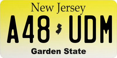 NJ license plate A48UDM