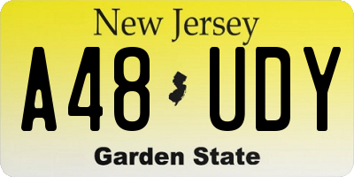 NJ license plate A48UDY