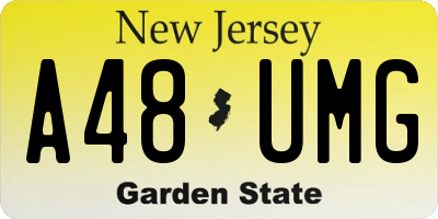 NJ license plate A48UMG
