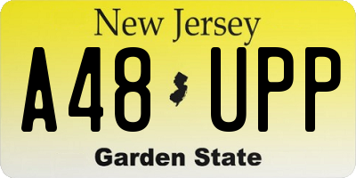 NJ license plate A48UPP