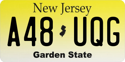 NJ license plate A48UQG