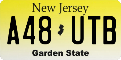 NJ license plate A48UTB