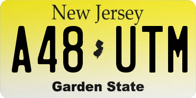 NJ license plate A48UTM