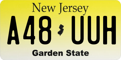NJ license plate A48UUH