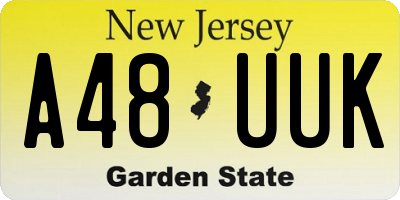 NJ license plate A48UUK
