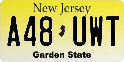 NJ license plate A48UWT