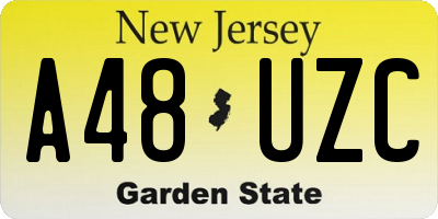 NJ license plate A48UZC