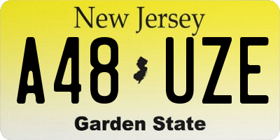 NJ license plate A48UZE