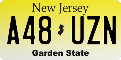 NJ license plate A48UZN