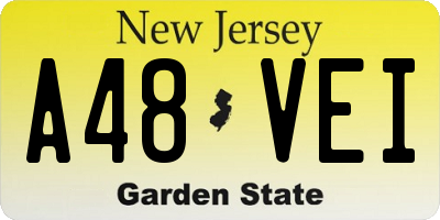 NJ license plate A48VEI