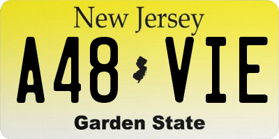 NJ license plate A48VIE