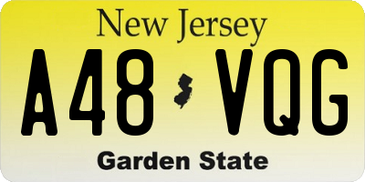 NJ license plate A48VQG