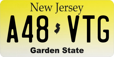 NJ license plate A48VTG