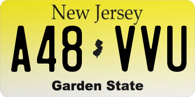 NJ license plate A48VVU
