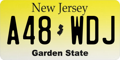 NJ license plate A48WDJ