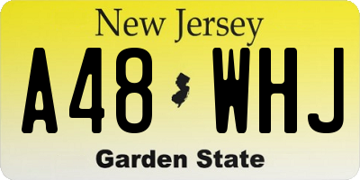 NJ license plate A48WHJ