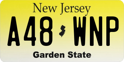 NJ license plate A48WNP