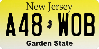 NJ license plate A48WOB