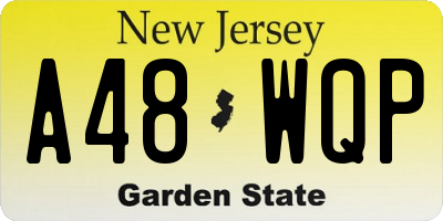NJ license plate A48WQP