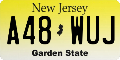 NJ license plate A48WUJ