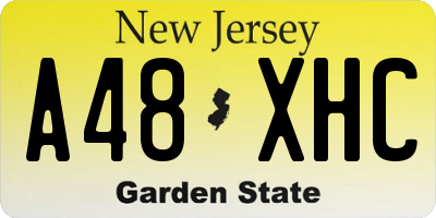 NJ license plate A48XHC