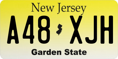 NJ license plate A48XJH