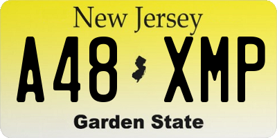NJ license plate A48XMP