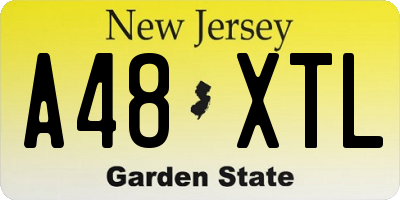 NJ license plate A48XTL