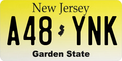 NJ license plate A48YNK