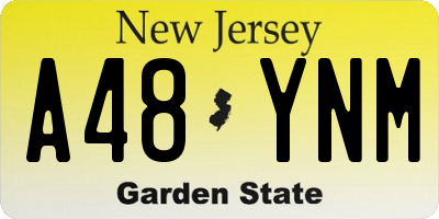 NJ license plate A48YNM
