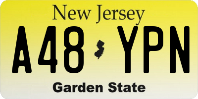 NJ license plate A48YPN