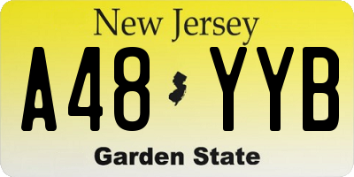NJ license plate A48YYB