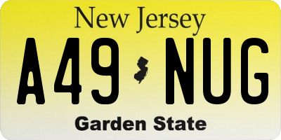 NJ license plate A49NUG
