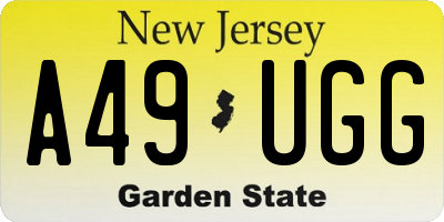 NJ license plate A49UGG