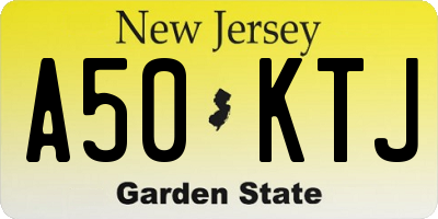 NJ license plate A50KTJ