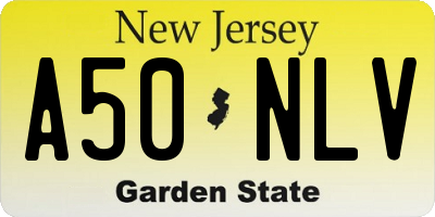 NJ license plate A50NLV