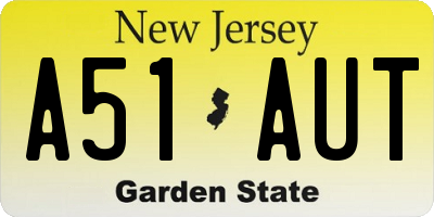 NJ license plate A51AUT