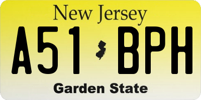 NJ license plate A51BPH