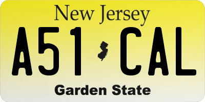 NJ license plate A51CAL