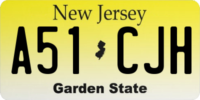 NJ license plate A51CJH