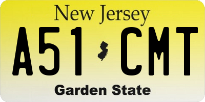 NJ license plate A51CMT