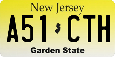 NJ license plate A51CTH