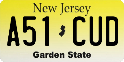 NJ license plate A51CUD