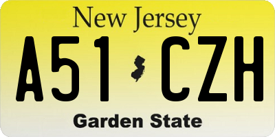 NJ license plate A51CZH