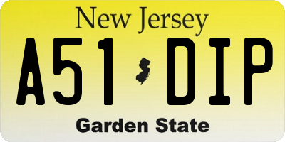 NJ license plate A51DIP