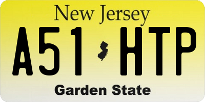 NJ license plate A51HTP