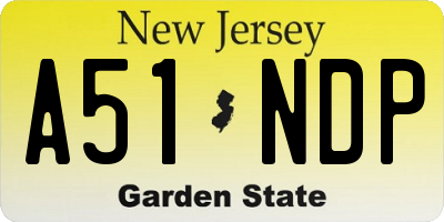 NJ license plate A51NDP