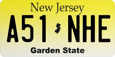 NJ license plate A51NHE